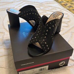 Vince Camuto Black Mules Sleek and Stylish